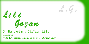 lili gozon business card